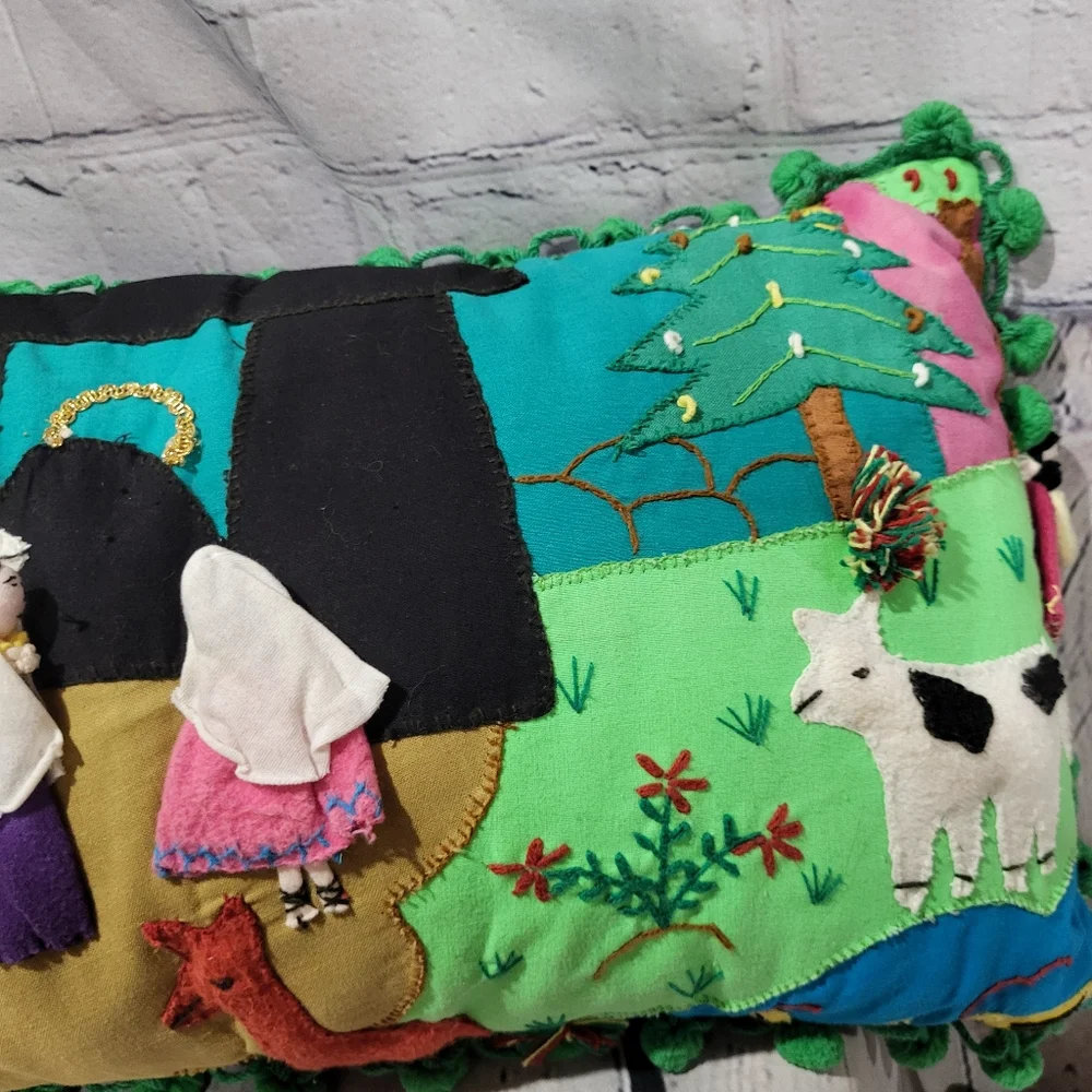 Folk Art Peruvian-Pillow